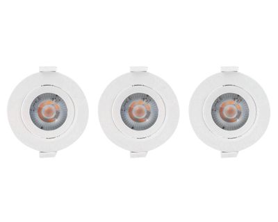 Foco embutido 1L LED 9 cm blanco 3 unidades Drl