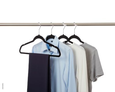 Imagen 2 del producto Colgador terciopelo gris 20 unidades