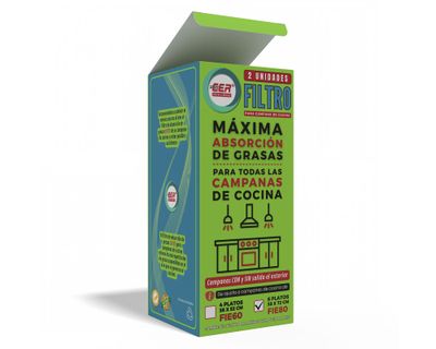 Imagen 2 del producto Filtros 72x37 cm campanas cocina 6 platos 2 unidades Cer