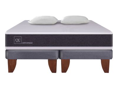 Cama europea 2 plazas Ortopedic base dividida + almohadas Cic