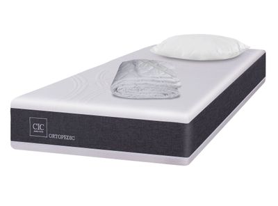 Imagen 2 del producto Colchón 1.5 plazas x 190 cm Ortopedic + almohada + cubrecolchón Cic