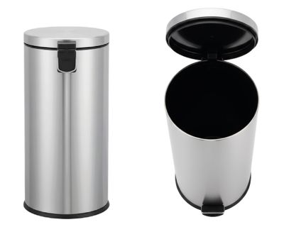 Imagen 2 del producto Basurero tapa y pedal 30 litros cierre lento inox Cotidiana