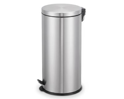 Basurero tapa y pedal 30 litros cierre lento inox Cotidiana