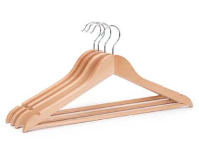 Imagen 2 del producto Colgador madera natural 3 unidades