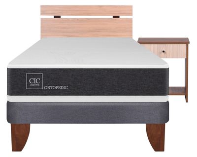 Cama europea 1.5 plazas Ortopedic + set Olmo Cic