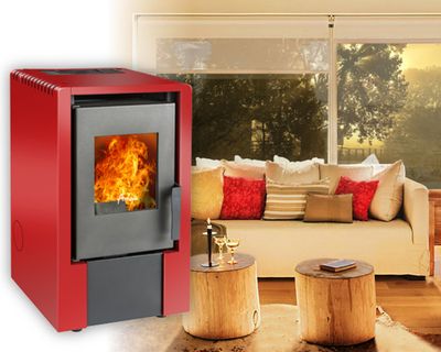Imagen 2 del producto Estufa pellet 6000W Italy 6100 rojo