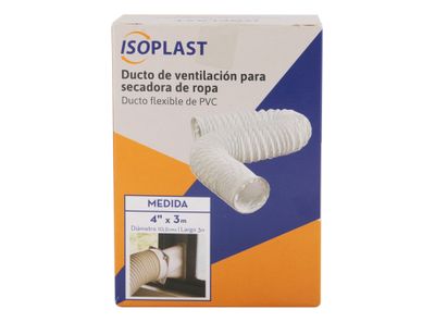 Imagen 2 del producto Ducto secadora 4'' 3 m flexible blanco Isoplast
