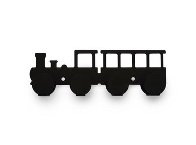 Perchero locomotora negro 4 ganchos Ducasse