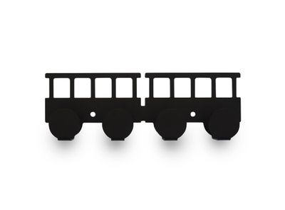 Perchero vagón negro 4 ganchos Ducasse