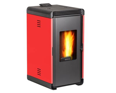 Imagen 2 del producto Estufa a pellet Hera+ rojo 9000 W