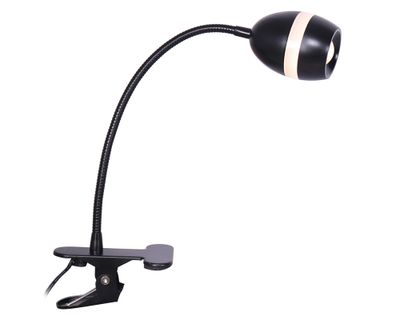 Lámpara escritorio LED clip Eldar negro