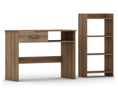 Imagen 2 del producto Escritorio 1 cajón + librero 4 niveles Almendra Altavision
