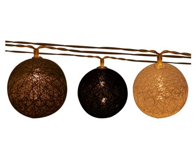 Imagen 2 del producto Guirnalda LED 20L esfera negro/gris/blanco Abitare