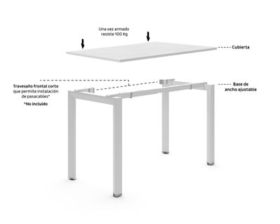 Imagen 2 del producto Escritorio 140 cm Neo natura/blanco Form Office
