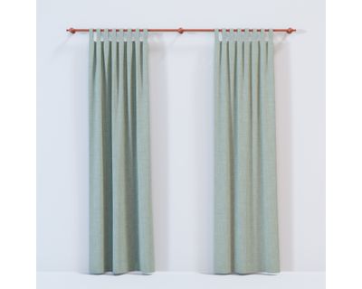 Imagen 2 del producto Barra para cortina madera 22 mm sin argollas 2x140 cm Cedro