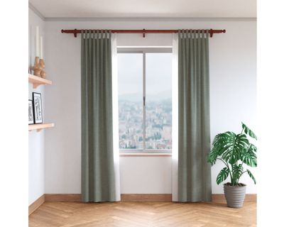 Imagen 2 del producto Barra cortinas Doble 22/35 mm 160 cm cedro + accesorios