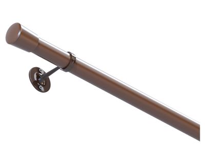 Barra para cortina metal Innova Zamac 200x2 cm café