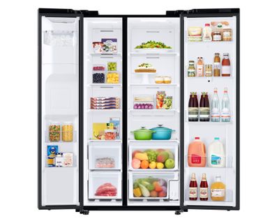 Imagen 2 del producto Side by Side no frost 585 litros RS58T5561B1/ZS negro Samsung