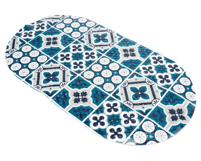 Piso ducha 40x70 cm Ovalado Mosaico azul Cotidiana