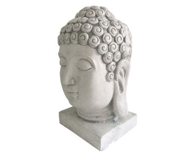 Imagen 2 del producto Figura decorativa 42 cm cabeza buda gris claro Outzen