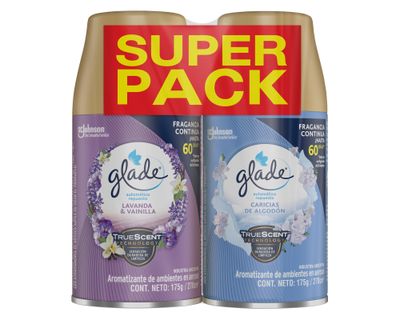 Repuesto aromatizador 175 gr lavanda vainilla 2 unidades Glade.