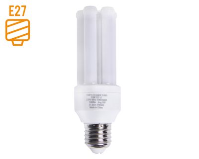 Ampolleta LED 13W E27 luz cálida mini tubo Elfa.