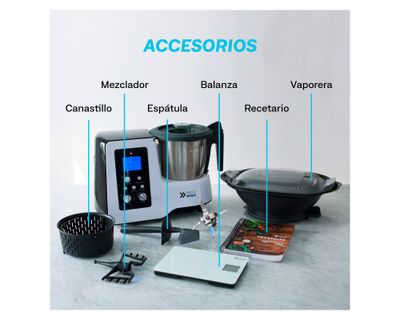 Imagen 2 del producto Robot de cocina 1800W Kitchen Pro blanco EasyWays.