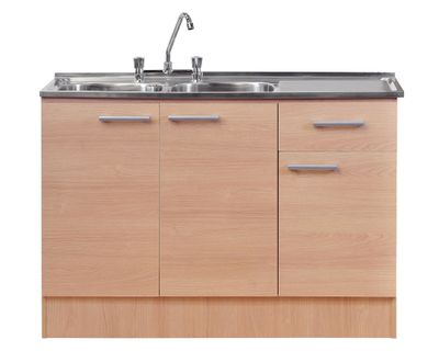 Mueble base lavaplatos beige Mobikit.