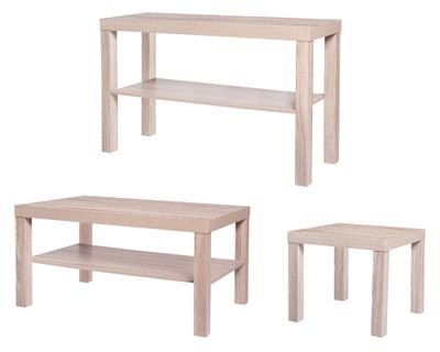 Imagen 2 del producto Rack TV + mesa lateral + Mesa de centro natural M+Design