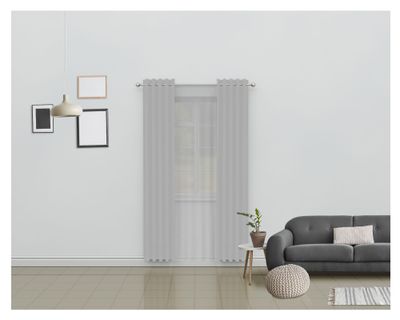 Cortina sunout + velo 140x230 cm gris claro Cotidiana