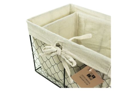 Imagen 2 del producto Cesto 20x33x46 cm Ángela beige natural Decoexpress.