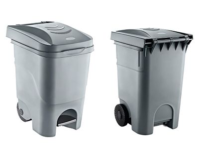 Imagen 2 del producto Basurero 60 litros Pedal con ruedas Cotidiana