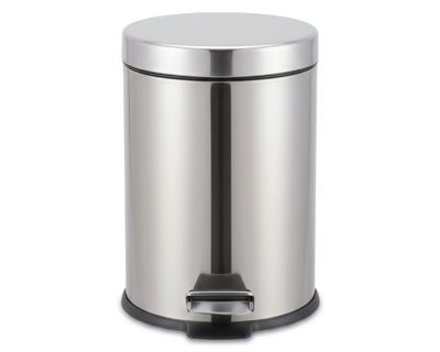 Basurero 2.8 litros pedal cromado Cotidiana.