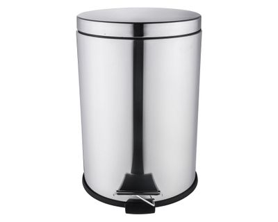 Basurero 11.2 litros pedal cromado Cotidiana.