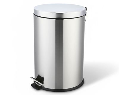 Basurero 11.2 litros pedal cromado Cotidiana.