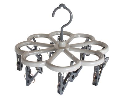 Colgador 12 ganchos gris Cotidiana.