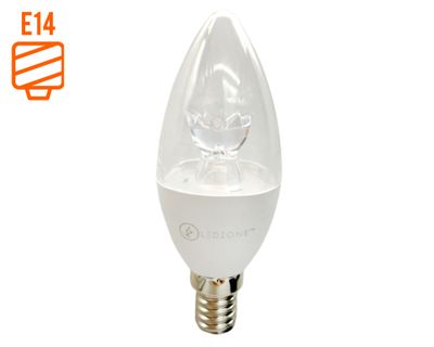 Ampolleta LED 4W E14 luz cálida vela Ledzone