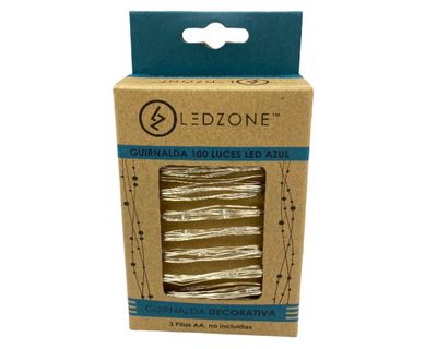Guirnalda de luces Deco 1.5 W 100 luces luz cálida azul