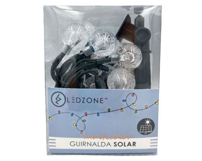 Guirnalda de luces solar 1.5 W 390 cm luz cálida multicolor