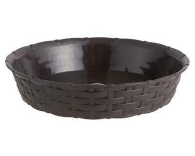 Plato macetero 33 cm ratán marrón Reyplast