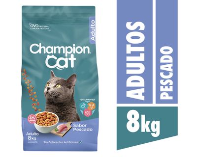 Alimento seco gatos 8 kg pescado Champion Cat.