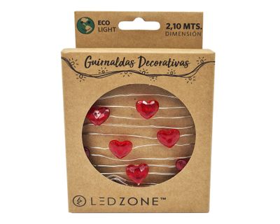 Guirnalda decorativa 20L 210 cm Corazón Ledzone