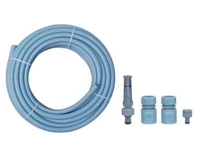 Manguera 15 m + set de acoples azul