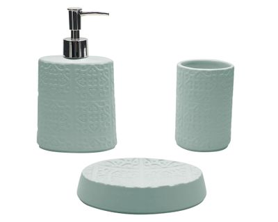 Dispensador + portacepillos + jabonera Bohemio Cotidiana