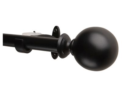 Imagen 2 del producto Barra cortina extensible 16/19 mm 120/210 cm Bola negro Dib
