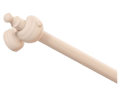 Imagen 1 del producto Pack barra cortina madera 22 mm x 160 cm natural