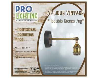 Imagen 2 del producto Aplique muro 1L E27 Pro-Lighting