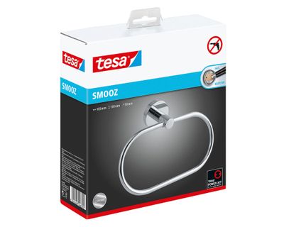 Imagen 2 del producto Toallero argolla Smoonz gris brillante Tesa