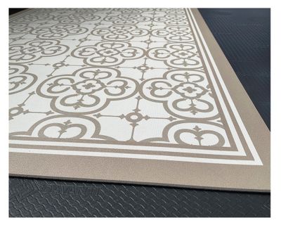 Imagen 2 del producto Alfombra de cocina Flor Árabe PVC arena 40x60 cm