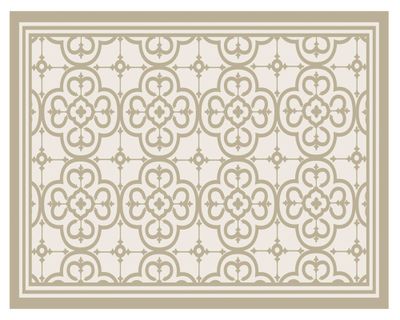 Alfombra de cocina Flor Árabe PVC arena 40x60 cm